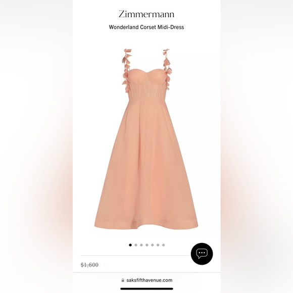 white christmas dresses Zimmermann The Wonderland Midi Corset Dress in Dusty Pink main image 0